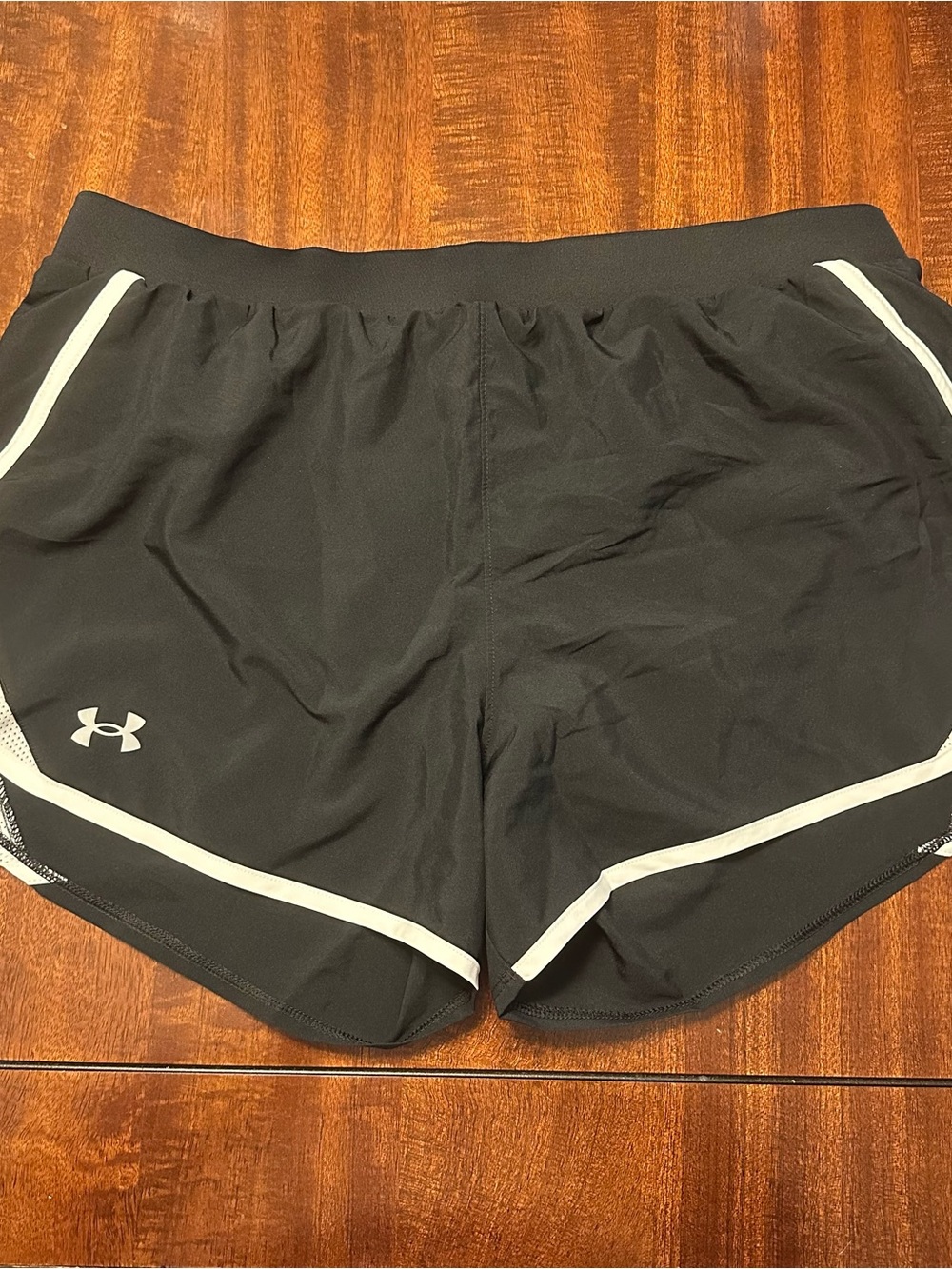 Under Armour Black Women’s Athletic Shorts with White Trim